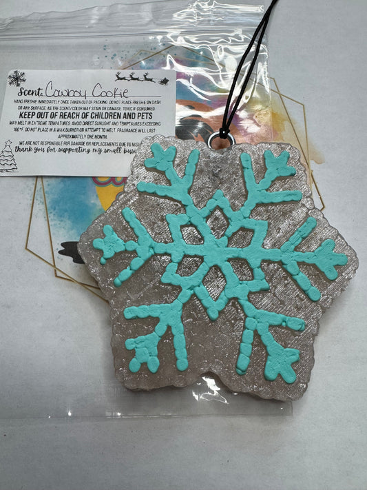 Snowflake... Cowboy Cookie scented || Car Freshie