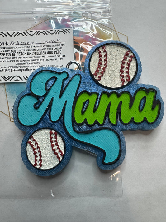 Baseball mama car freshie || watermelon lemonade scented