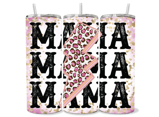 Mama Stacked Lightening Bolt